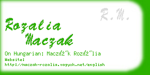 rozalia maczak business card